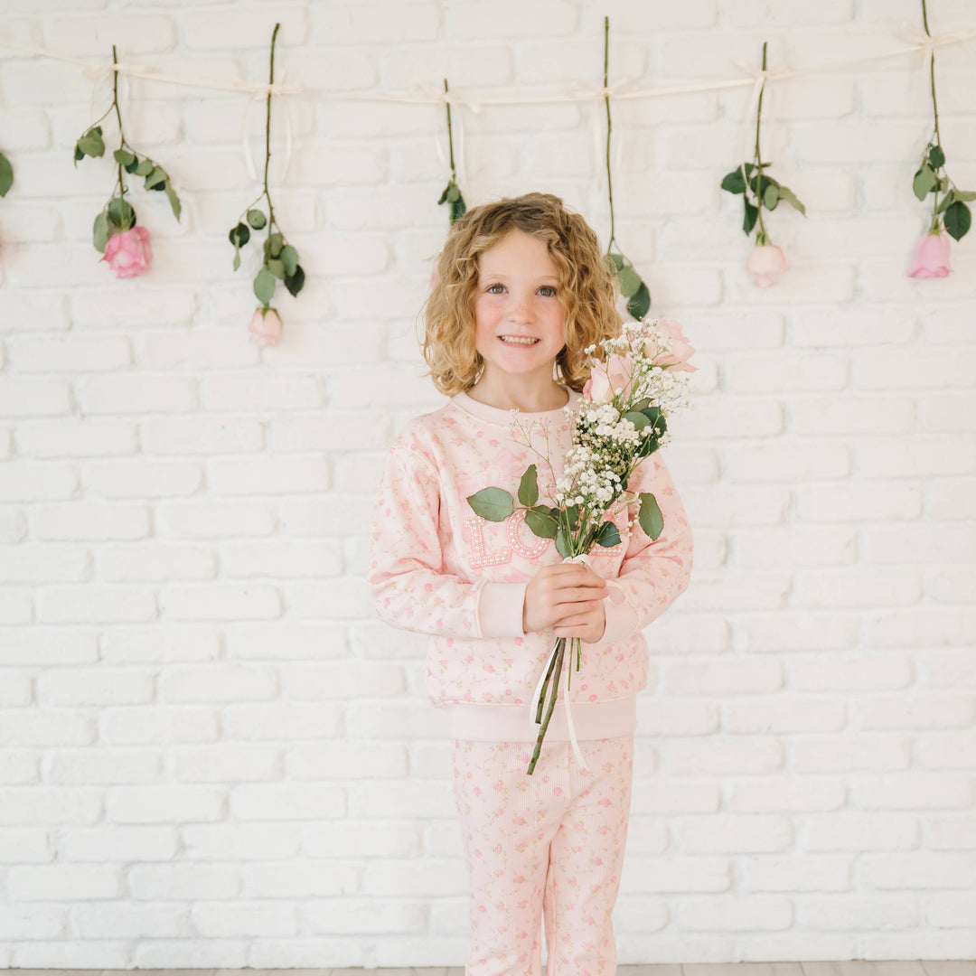 PINK ROSE FLARE LEGGING