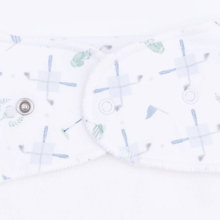 BANDANA BIB | GOLF TRELLIS BLUE