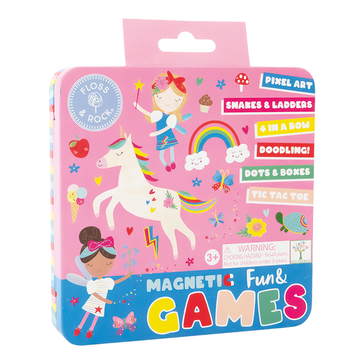 MAGNETIC FUN & GAMES TIN - RAINBOW FAIRY