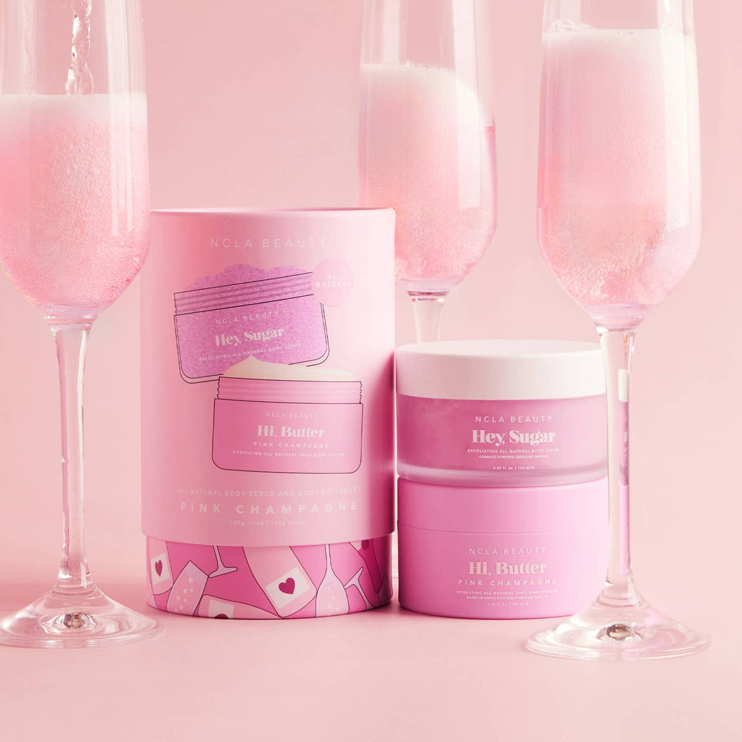 PINK CHAMPAGNE BODY SCRUB + BODY BUTTER SET