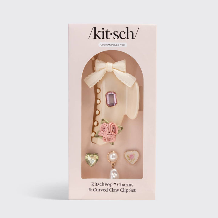 KITSCHPOP CLAW CLIP 7PC SET | PEARLIZED CREAM
