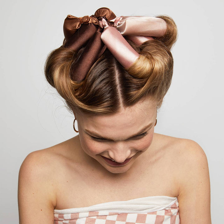 SATIN JUMBO FLEXI RODS 4PC SET- ROSEWOOD