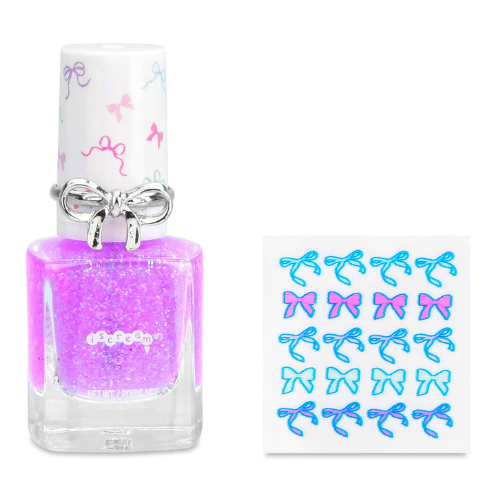 FANCY BOWS NAIL POLISH RING SET