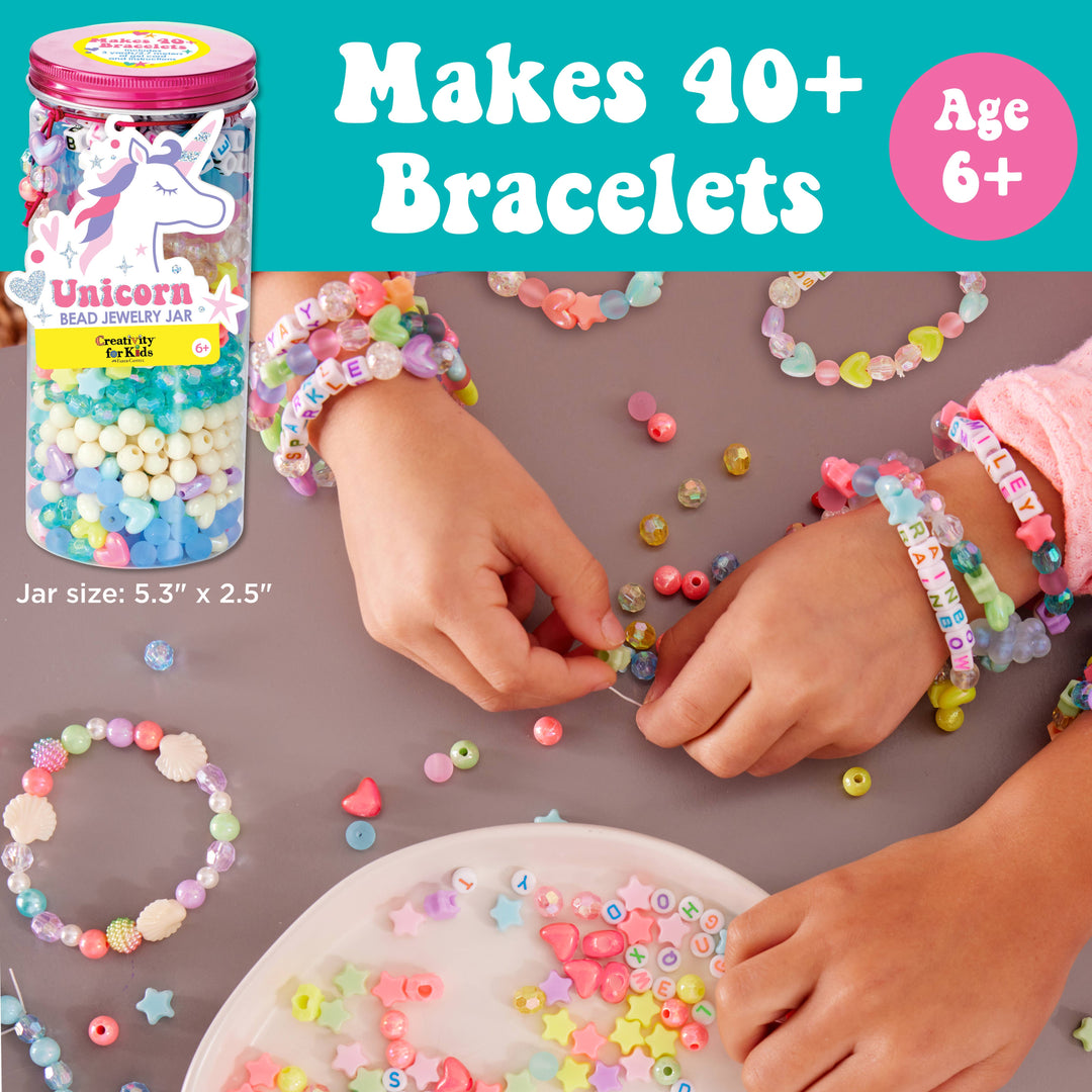 BEAD JEWELRY JARS - UNICORN