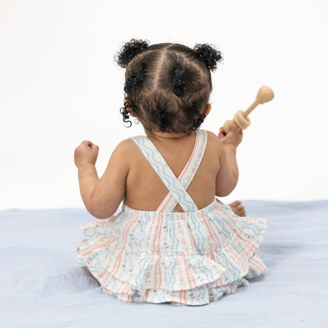 RUFFLE SUNSUIT | TULIP STRIPE