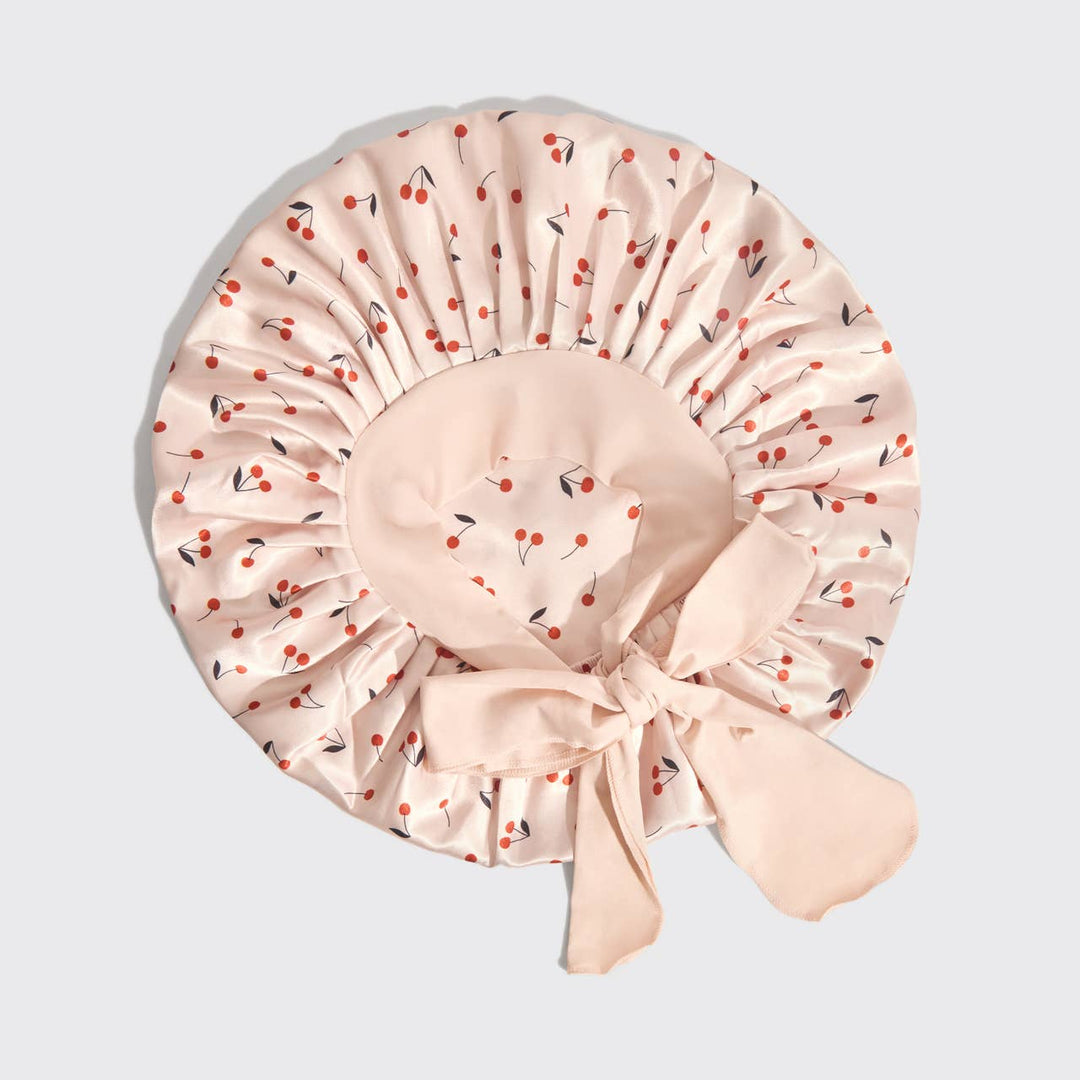 SATIN BONNET | CHERRY PRINT