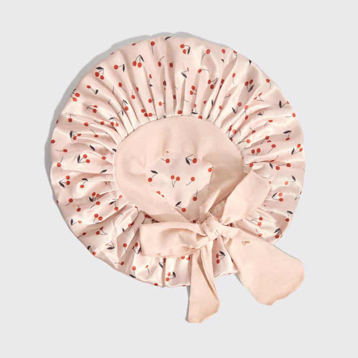 SATIN BONNET | CHERRY PRINT