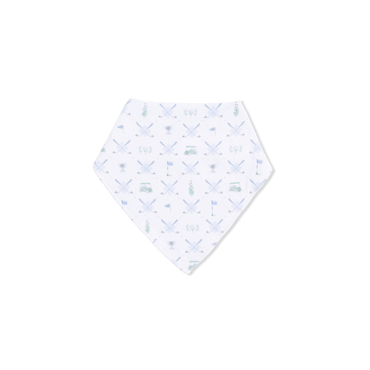 BANDANA BIB | GOLF TRELLIS BLUE