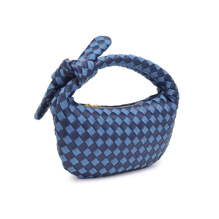 LIZBETH WOVEN KNOT CLUTCH | BLACK