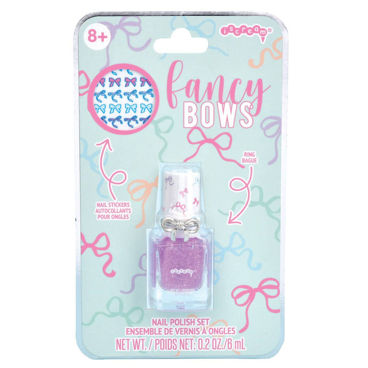 FANCY BOWS NAIL POLISH RING SET