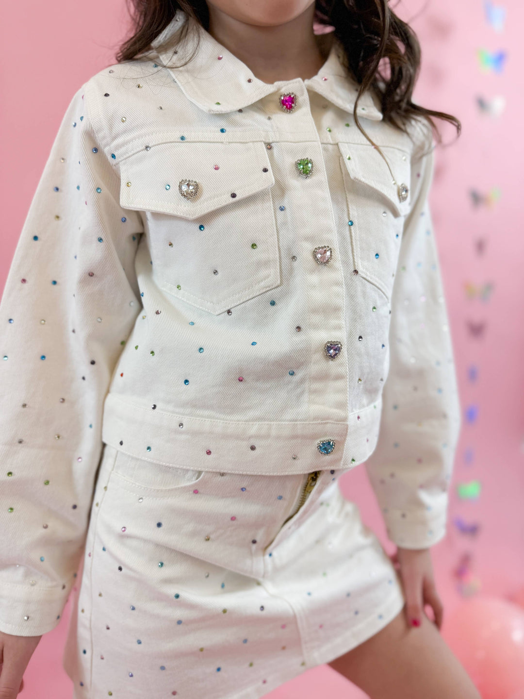 WHITE DENIM GEM SET
