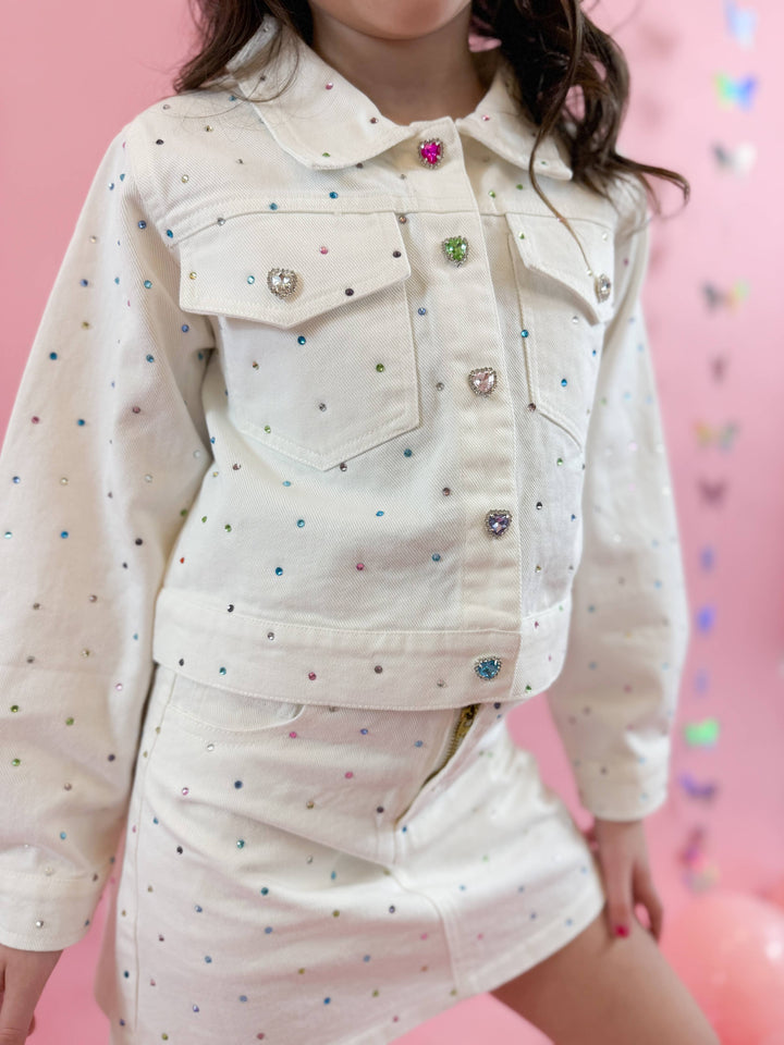 WHITE DENIM GEM SET