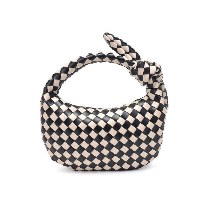 LIZBETH WOVEN KNOT CLUTCH | BLACK