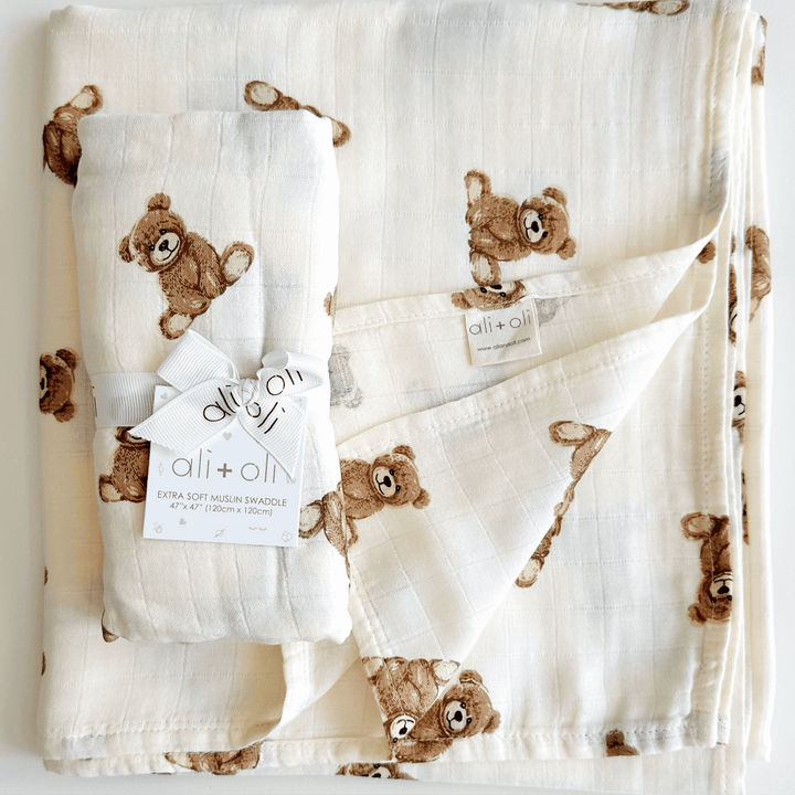SWADDLE BLANKET| TEDDY BEAR