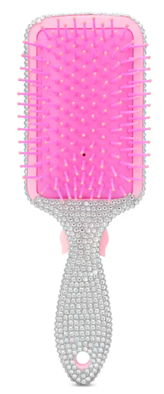 CHARMING RHINESTONE PADDLE BRUSH