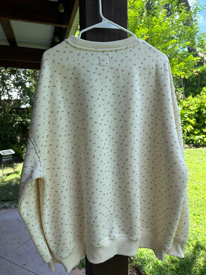 FLORAL SUNKISSED SWEATSHIRT | TOASTED CREAM