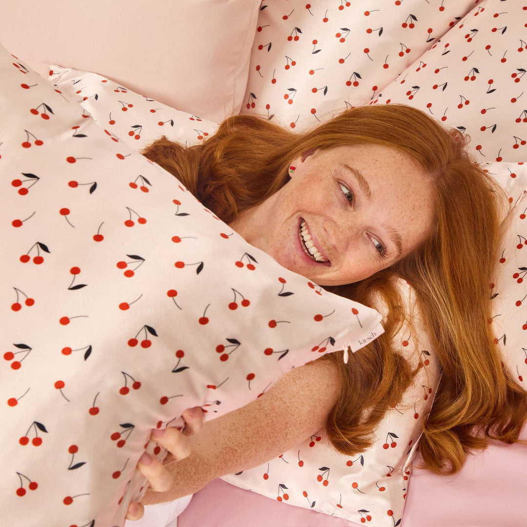 SATIN PILLOWCASE | CHERRY PRINT