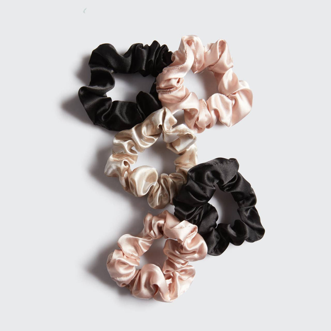 SATIN SLEEP SCRUNCHIES 5PC - ASSORTED