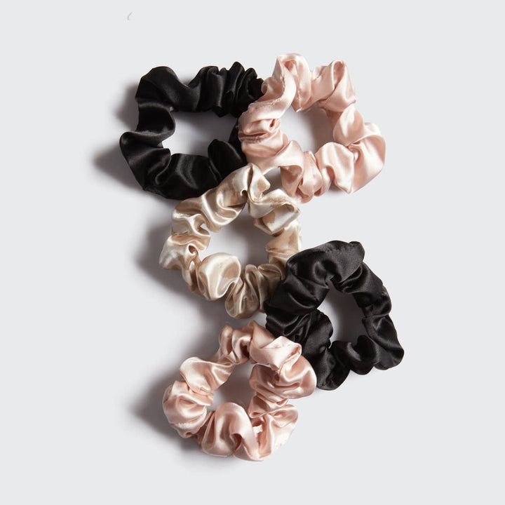 SATIN SLEEP SCRUNCHIES 5PC - ASSORTED