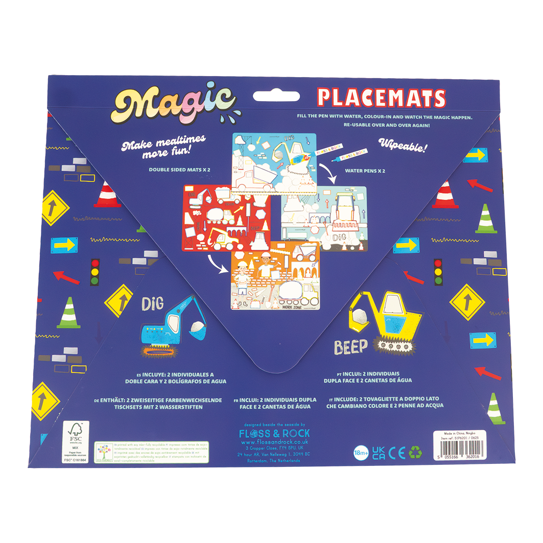 MAGIC WATER PLACEMATS - CONSTRUCTION