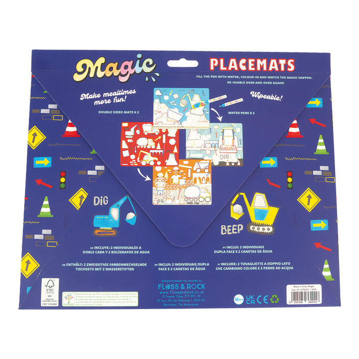 MAGIC WATER PLACEMATS - CONSTRUCTION