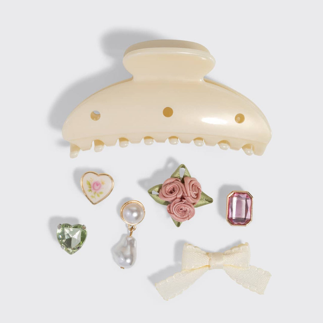 KITSCHPOP CLAW CLIP 7PC SET | PEARLIZED CREAM
