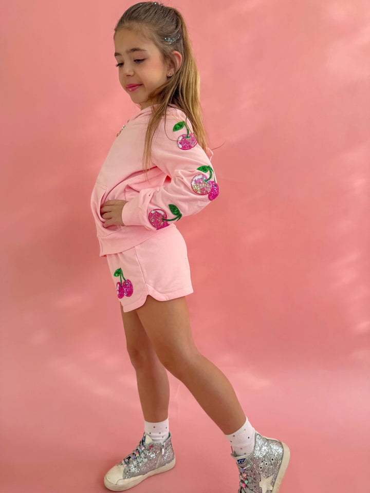 CHERRY SPARKLE SHORT SET