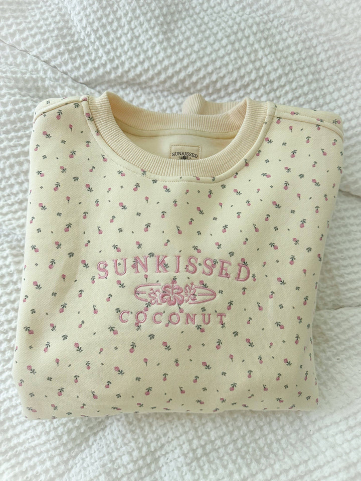 FLORAL SUNKISSED SWEATSHIRT | TOASTED CREAM