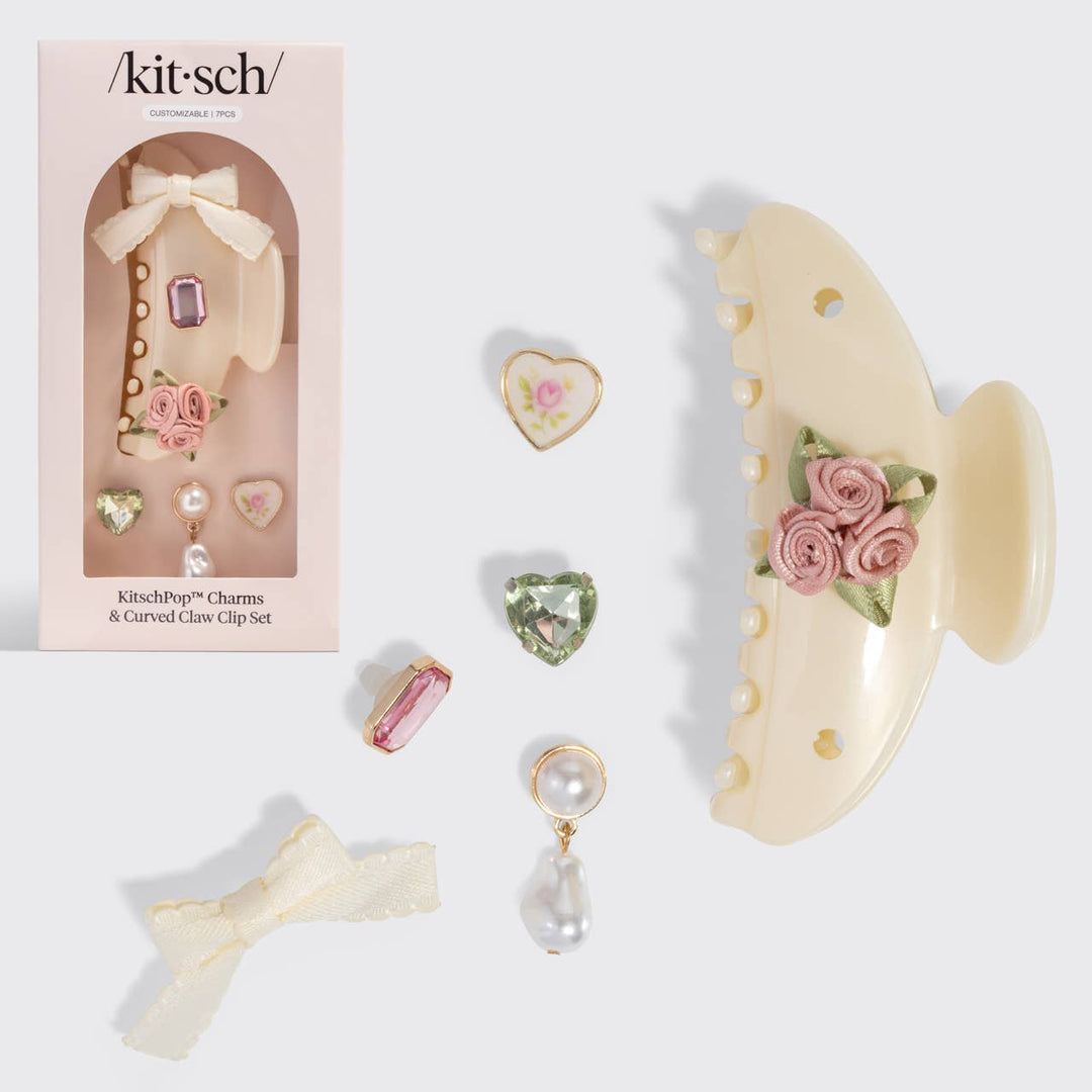 KITSCHPOP CLAW CLIP 7PC SET | PEARLIZED CREAM