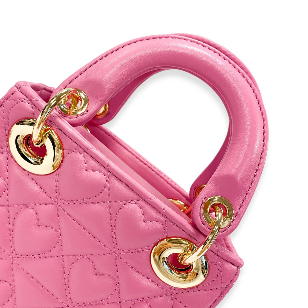 HEART-QUILTED BAG | FUCHSIA