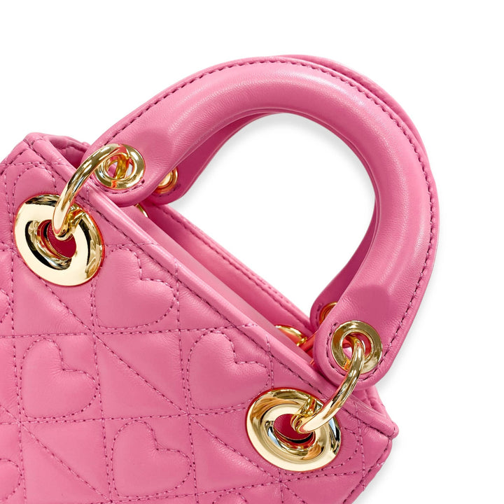 HEART-QUILTED BAG | FUCHSIA