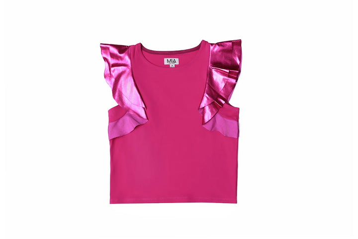 FLUTTER TOP | PINK