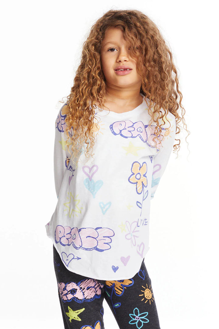 PEACE & LOVE L/S SHIRT