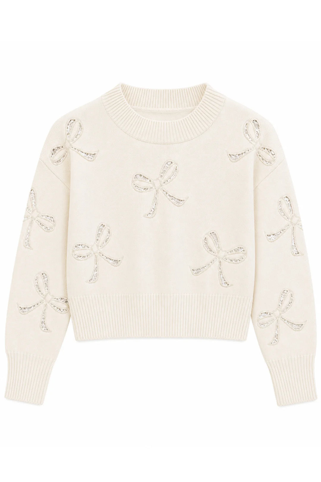 ERIN BOW SWEATER | CREAM