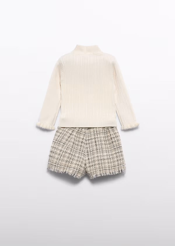 TWEED KNIT SHORT SET