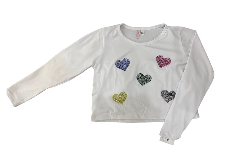 HEART APPLIQUE L/S CREW