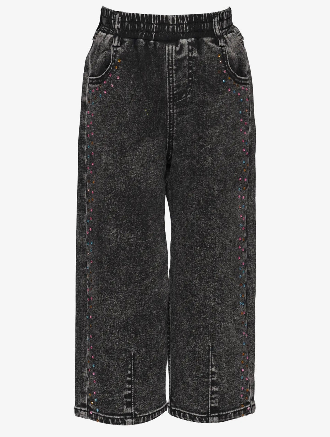 BARREL JEANS W/ RHINESTONES