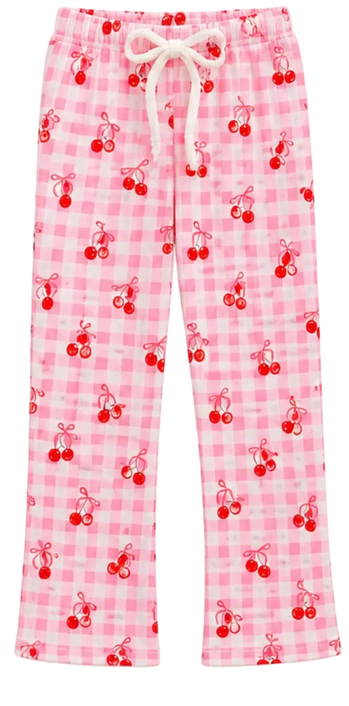 POINTELLE PANT | CHERRY GINGHAM