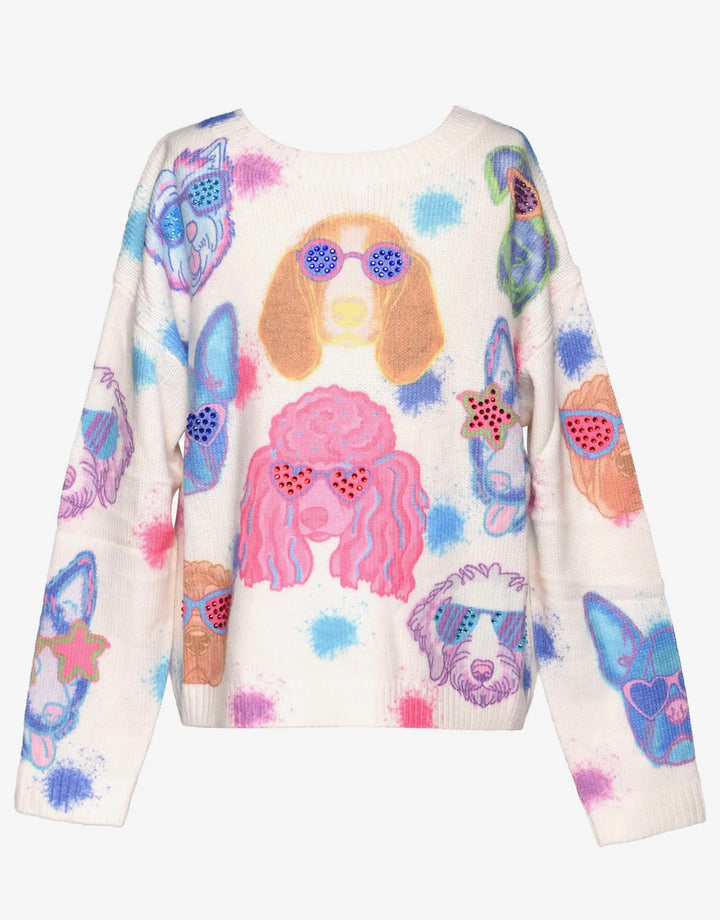 DOG PRINTED SWEATER