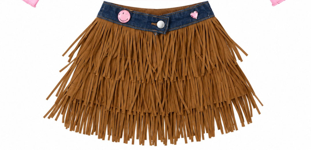 CAMEL FRINGE SUEDE MINI