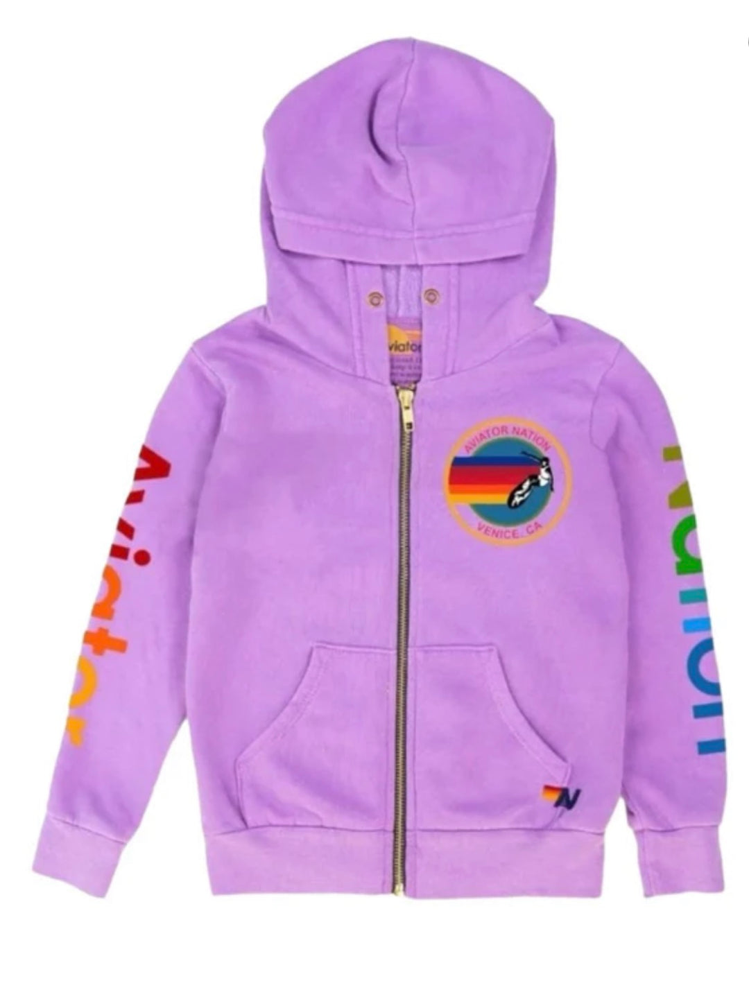 LOGO ZIP HOODIE | NEON PURPLE