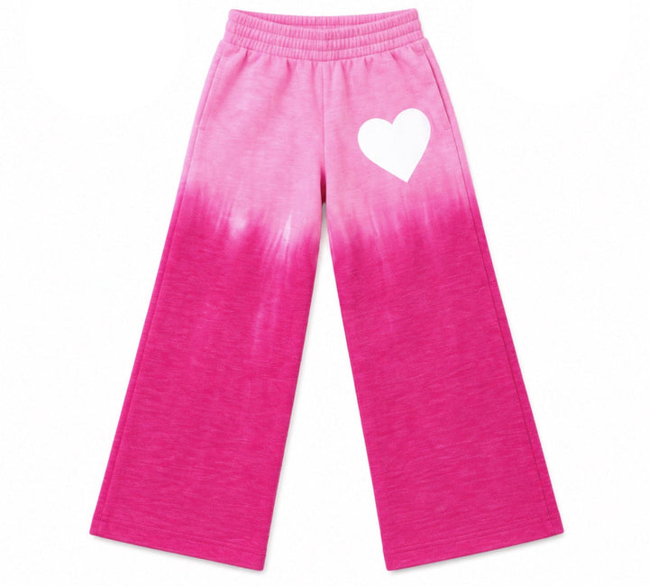 ROSE TIE-DYE HEART SWEATPANTS