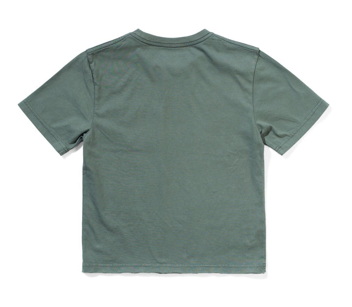 BOXER PKT TEE - WASHED OCEAN GREEN