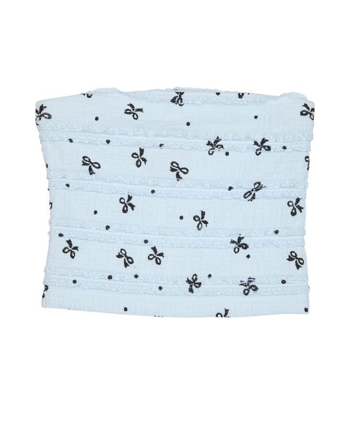 BOW KNIT TUBE TOP