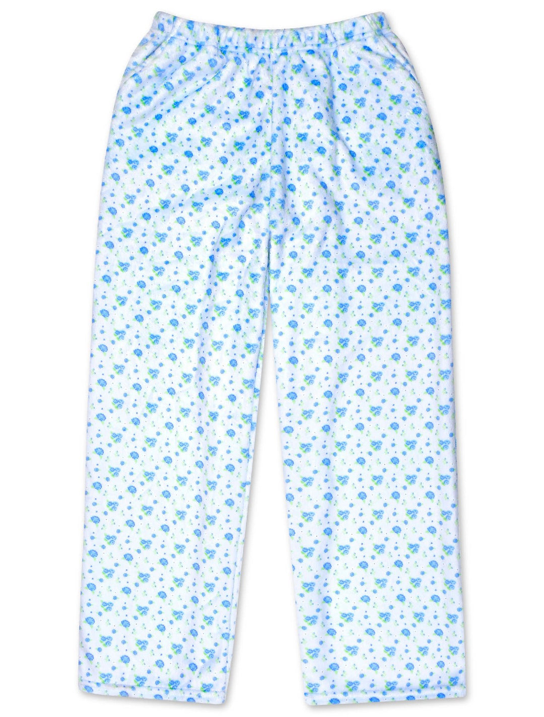 BLUE DITSY PLUSH PANT