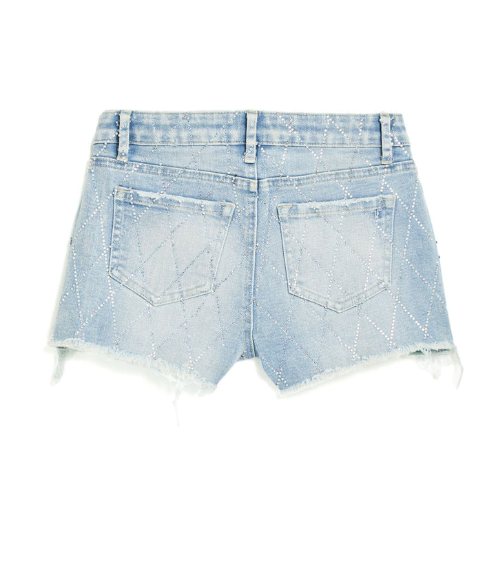 DIAMOND PATTERN BLING HIGH RISE SHORT