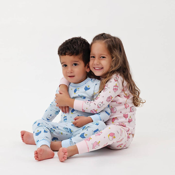 DELIGHTFUL DREIDEL TWO PIECE PAJAMA | PINK