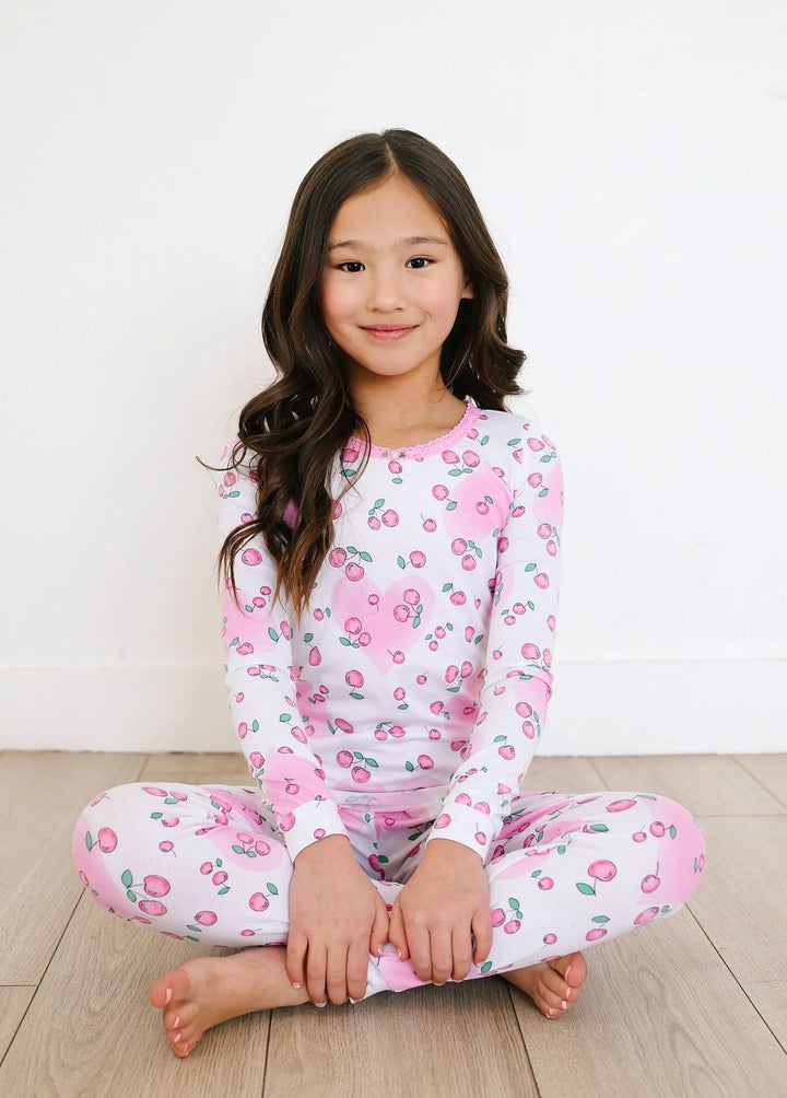 CHERRY LOVE FULL LENGTH PAJAMA SET