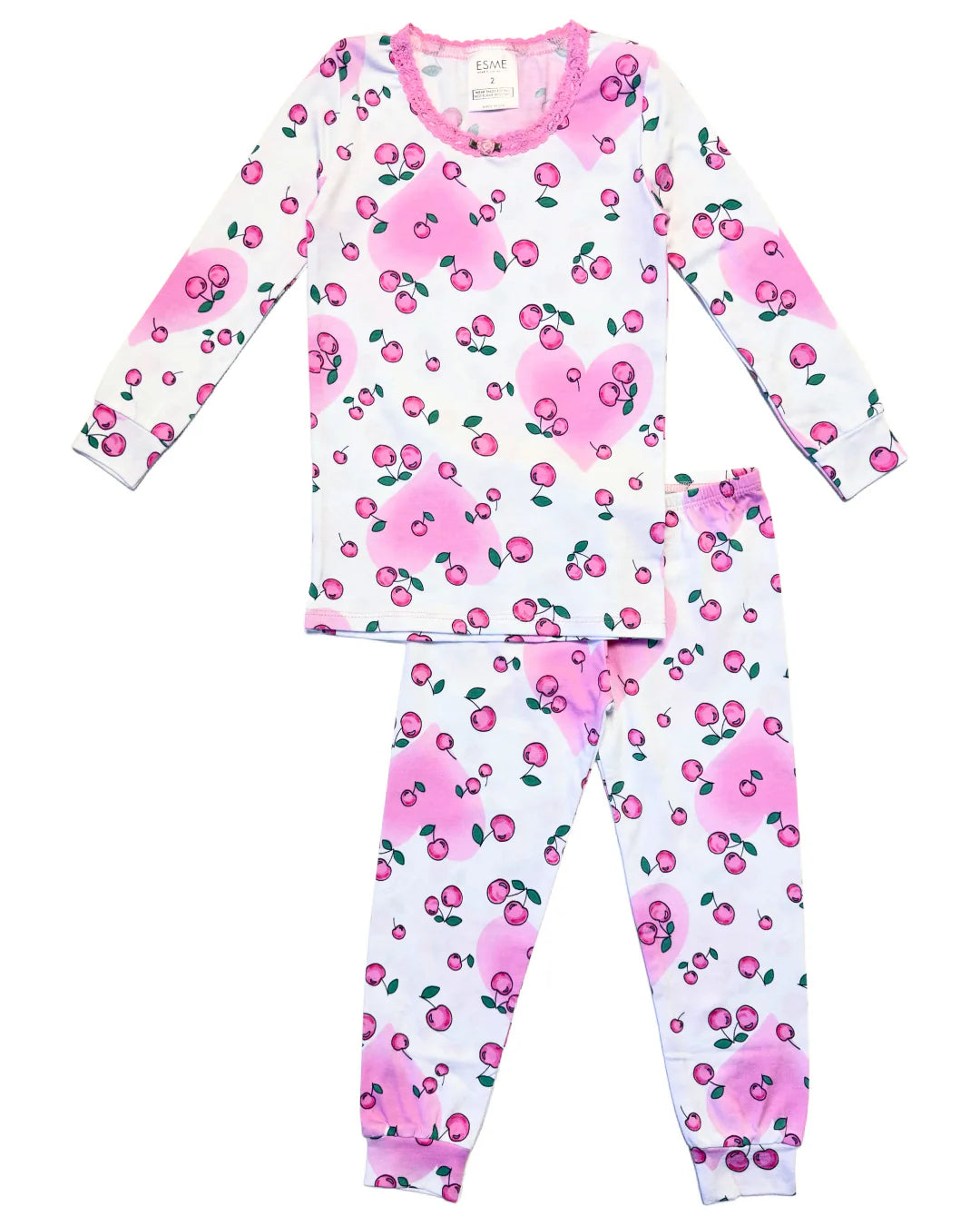 CHERRY LOVE FULL LENGTH PAJAMA SET