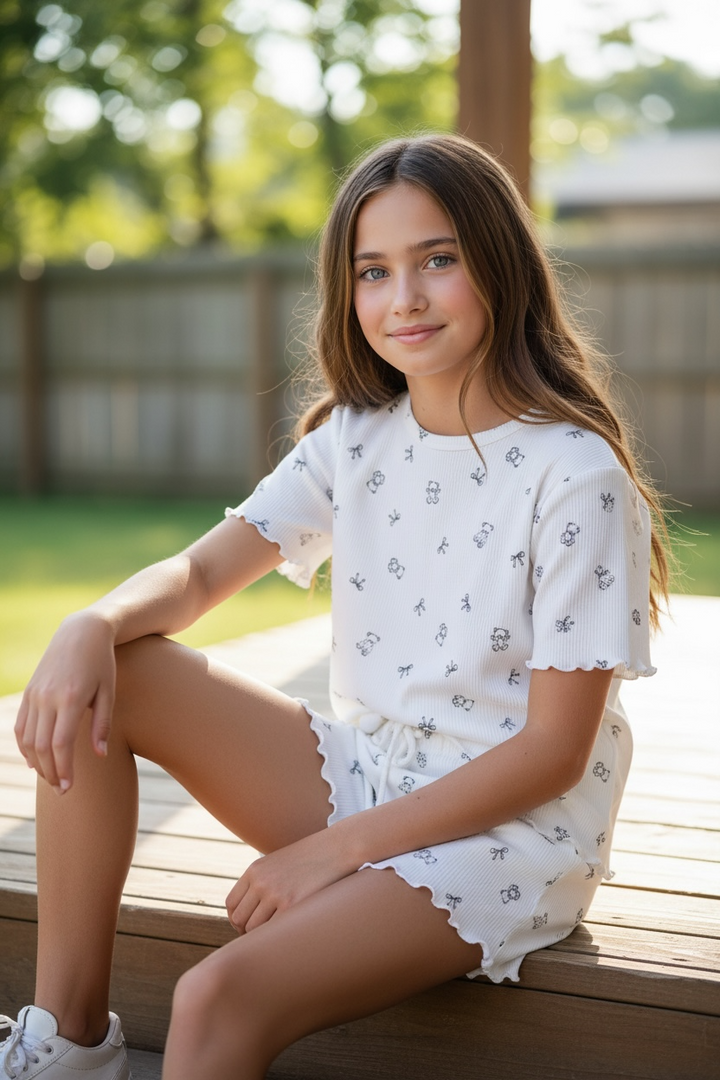 POINTELLE TEE | BEARS & BOWS
